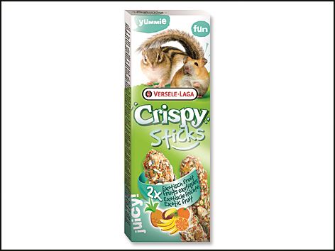 Tyčinky VERSELE-LAGA Crispy s exotickým ovocem pro křečky a veverky 110g
