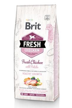 Brit Fresh Dog Chicken&Potato Puppy Healthy Growth 2 balení 12kg