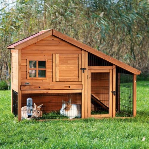 Natura dřevěný dům s výběhem pro králíky 151x107x80 cm