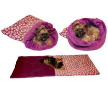 Marysa pelíšek 3v1 pro psy, srdíčko/fialový, velikost XL