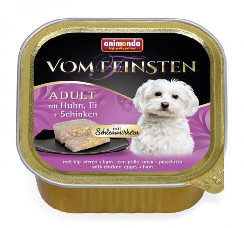 ANIMONDA paštika Vom Feinsten CORE kuřecí, vejce + šunka pro psy 150g
