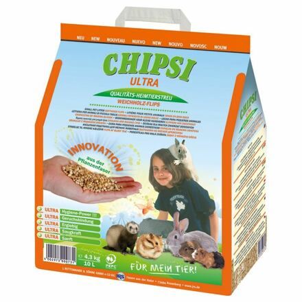 CHIPSI ULTRA jemný granulát, podestýlka pro hlodavce 4,3 kg 10 l
