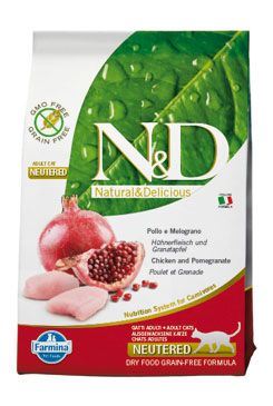 N&D GF CAT Neutered Chicken&Pomegranate 300g