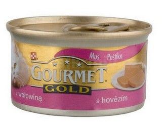 Gourmet Gold konzerva kočka jemná paštika hovězí 85g