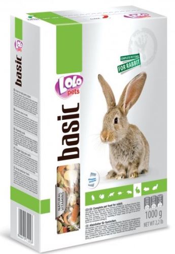 LOLO BASIC kompletní krmivo pro králíky 1000 g krabička