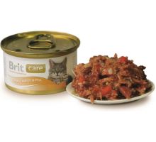Brit Care Cat konz.tuňák,mrkev &amp; hrášek 80g