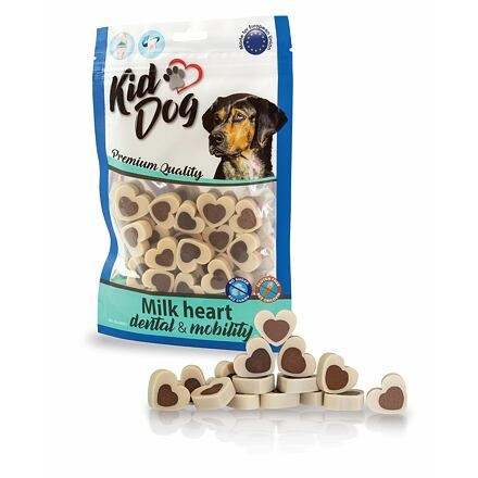 KIDDOG dentální mléčná srdíčka 80 g