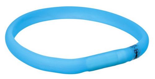 USB svítící obojek PLOCHÝ modrý