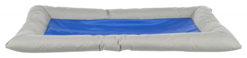 Chladící obdelníkový pelech Cool Dreamer s okrajem 75x50 cm šedo/modrý