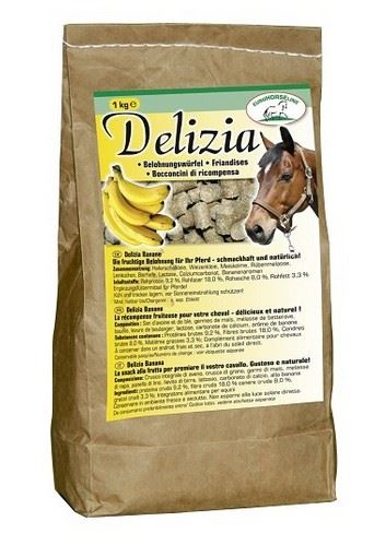 Pochoutka pro koně DELIZIA banán 1kg