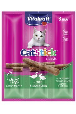 Vitakraft Cat Stick MINI kachna a králík 18g