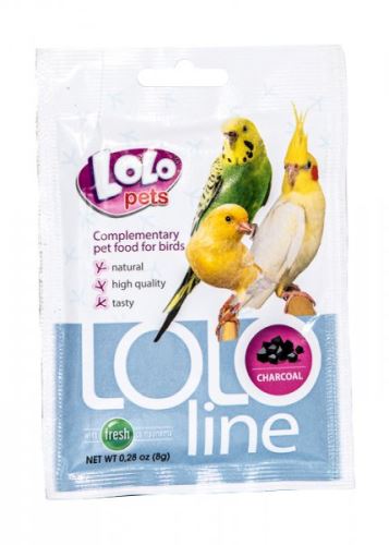 LOLOLINE CHARCOAL - dřevěné uhlí pro ptáky 8 g