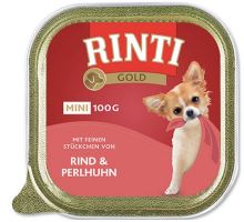 Rinti Dog Gold vanička hovězí + perlička 100g