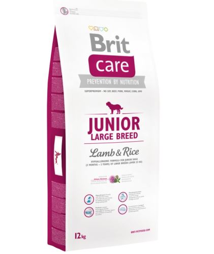 Brit Care Dog Junior Large Breed Lamb & Rice 2 balení 12kg