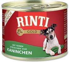 Rinti Dog Gold konzerva senior králík 185g