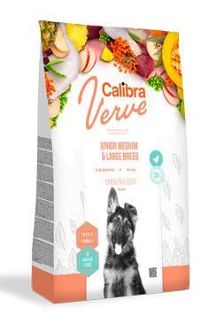 Calibra Dog Verve GF Junior M&L Chicken&Duck 2 balení 12kg