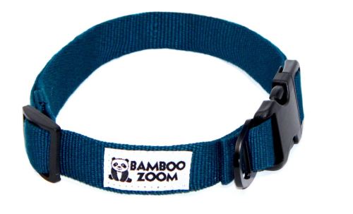 Bamboo Zoom Obojek pro psy modrý L