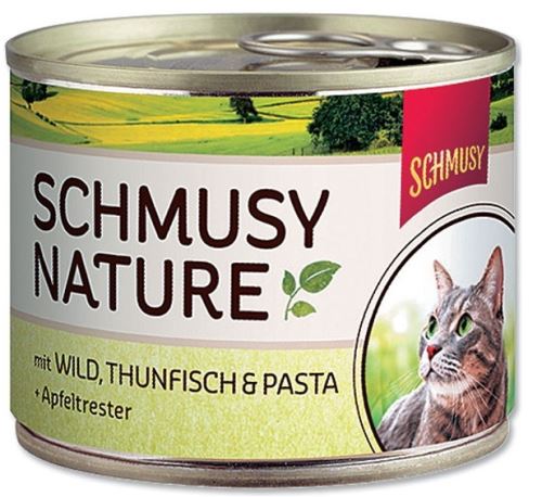Schmusy Cat Nature Menu konzerva zvěřina+tuňák 190g