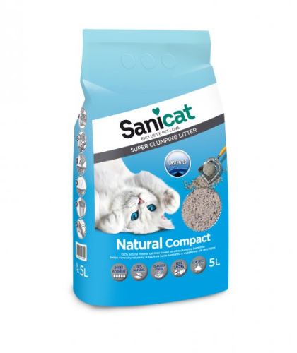 SANICAT NATURAL COMPACT 5 L hrudkující bílý bentonit