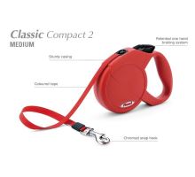 Vodítko FLEXI Classic Compact 2 (M) 5m/25kg Pásek červená