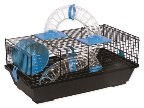Klec SMALL ANIMAL Libor černá s modrou výbavou 1ks