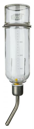 Skleněná napáječka pro činčily 500 ml s úchytem na klec
