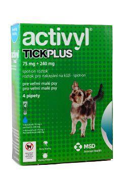 Activyl Tick plus Toy Dog 75+240mg spot-on 4x0,5ml