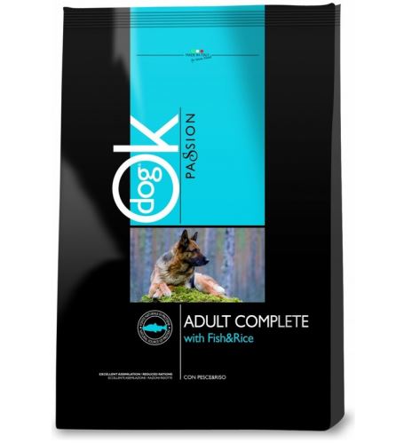 OK Dog Passion Adult Complet Fish Rice 12,5kg
