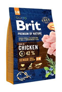 Brit Premium Dog by Nature Senior S+M 2 balení 15kg