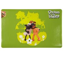 Ovečka Shaun prostírání pod misky,zelená s postavami 44x28cm