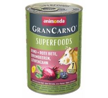 GRANCARNO Superfoods hovězí,čv.řepa,ostružiny,pampeliška 400 g pro psy