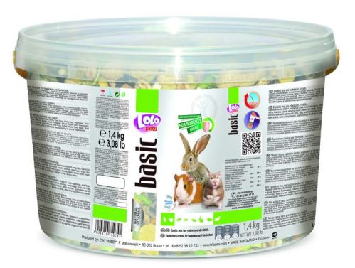 LOLO - exotik mix kompl. krmivo pro hlodavce kyblík 1,4 kg