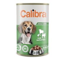 Calibra Dog konz.Lamb,beef&amp;chick. in jelly 1240g NEW