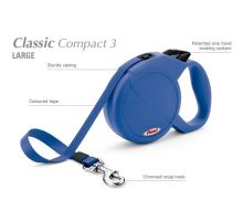 Vodítko FLEXI Classic Compact 3 (L) 5m/60kg Pásek Modrá