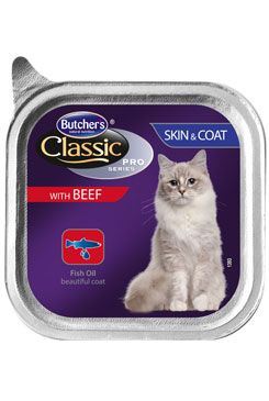 Butcher's Cat Pro Series Sking&Coat hovězí vanička 85g