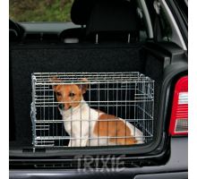 Klec do auta pro psa kovová 64x54x48cm 2x dveře TR