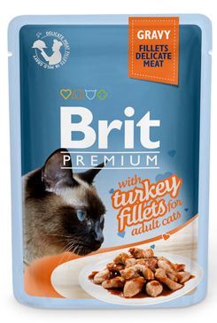 Brit Premium Cat D Fillets in Gravy With Turkey 85g