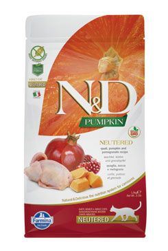 N&D Pumpkin CAT Neutered Quail & Pomegranate 300g