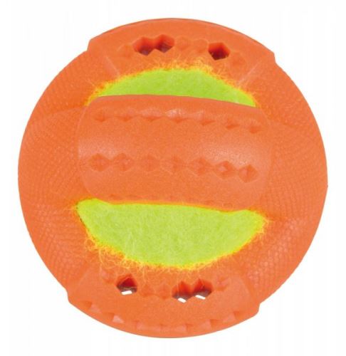 Kroužek s tenisovým míčem TPR 9 cm, termoplastová guma