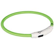Svítící kroužek USB na krk (zelená) L-XL 65 cm