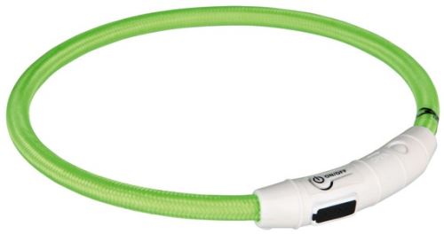 Svítící kroužek USB na krk (zelená) M - L 45 cm