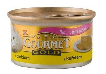Gourmet Gold konzerva kočka jemná paštika kuře,játra 85g