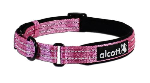 Alcott martingale reflexní obojek pro psy růžový, velikost S