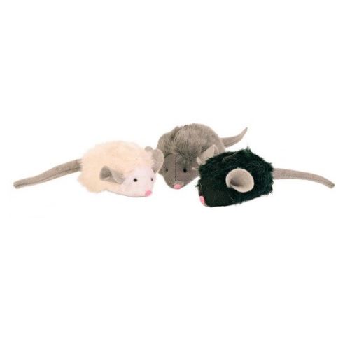 Mikročipová myš se zvukem, catnip 6 cm