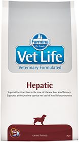 Vyřazeno Vet Life Natural DOG Hepatic 10kg + DOPRAVA ZDARMA