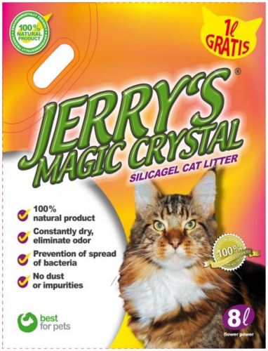 Kočkolit Jerrys Magic Crystals 8l Flower Power (8+1l) zdarma