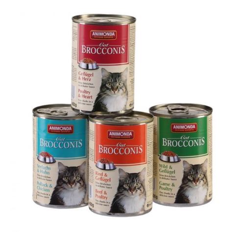 Animonda konzerva BROCCONIS - zvěřina, drůbež pro kočky 400g