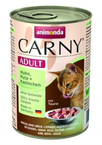 ANIMONDA konzerva CARNY Adult - kuře, krůta+ králík 400g
