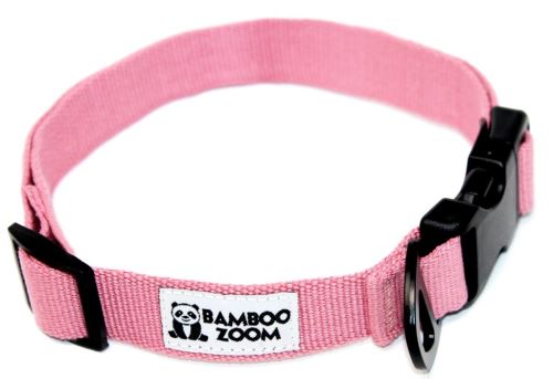 Bamboo Zoom Obojek pro psy růžový M