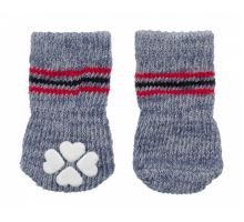 Protiskluzové šedé ponožky, 2 ks pro psy